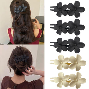 Pinzas planas de flores para el cabello para mujer, A21