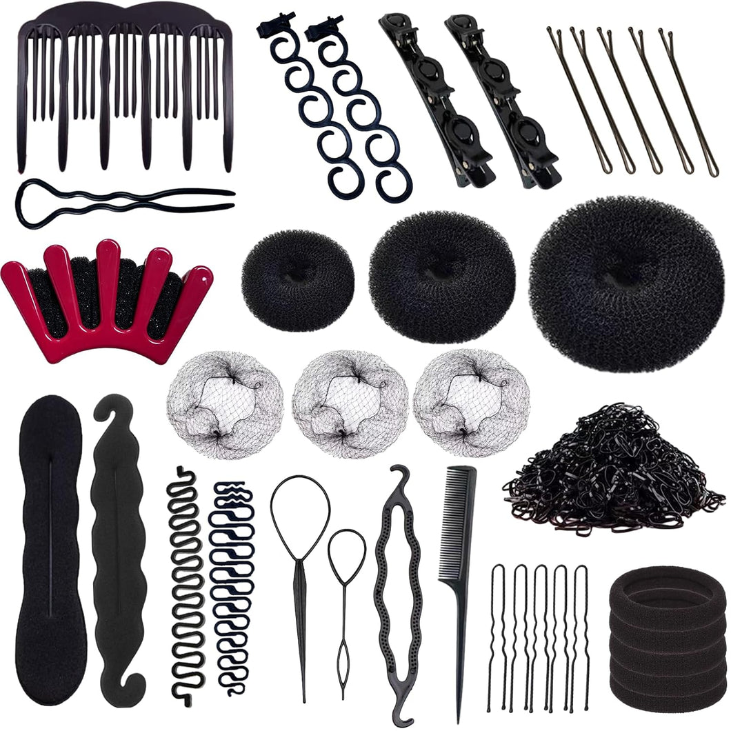 Juego de peinado de cabello, 26 accesorios para trenzar bricolaje