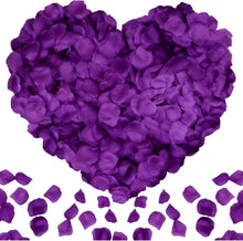 Cargar imagen en el visor de la galería, 2200 piezas pétalos de flores artificiales decoraciones para fiestas de compromiso pétalos de rosa falsos para noche romántica, boda, propuesta aniversario decoraciones de flores (blanco)
