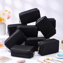 Cargar imagen en el visor de la galería, Kigeli 15 bolsas de maquillaje estéticas de piel sintética, bolsas para cosméticos
