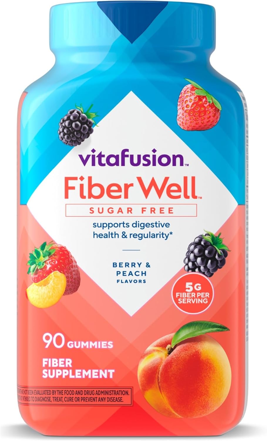 Vitafusion Fiber Well Suplemento de fibra sin azúcar,  a24