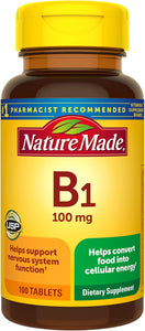 Vitamina B1 de 100mg 100  tabletas