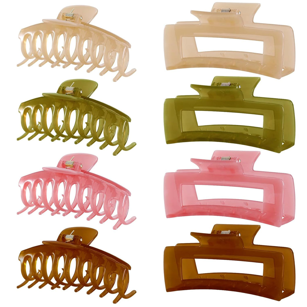 Paquete de 8 pinzas grandes para el cabello para mujer a21