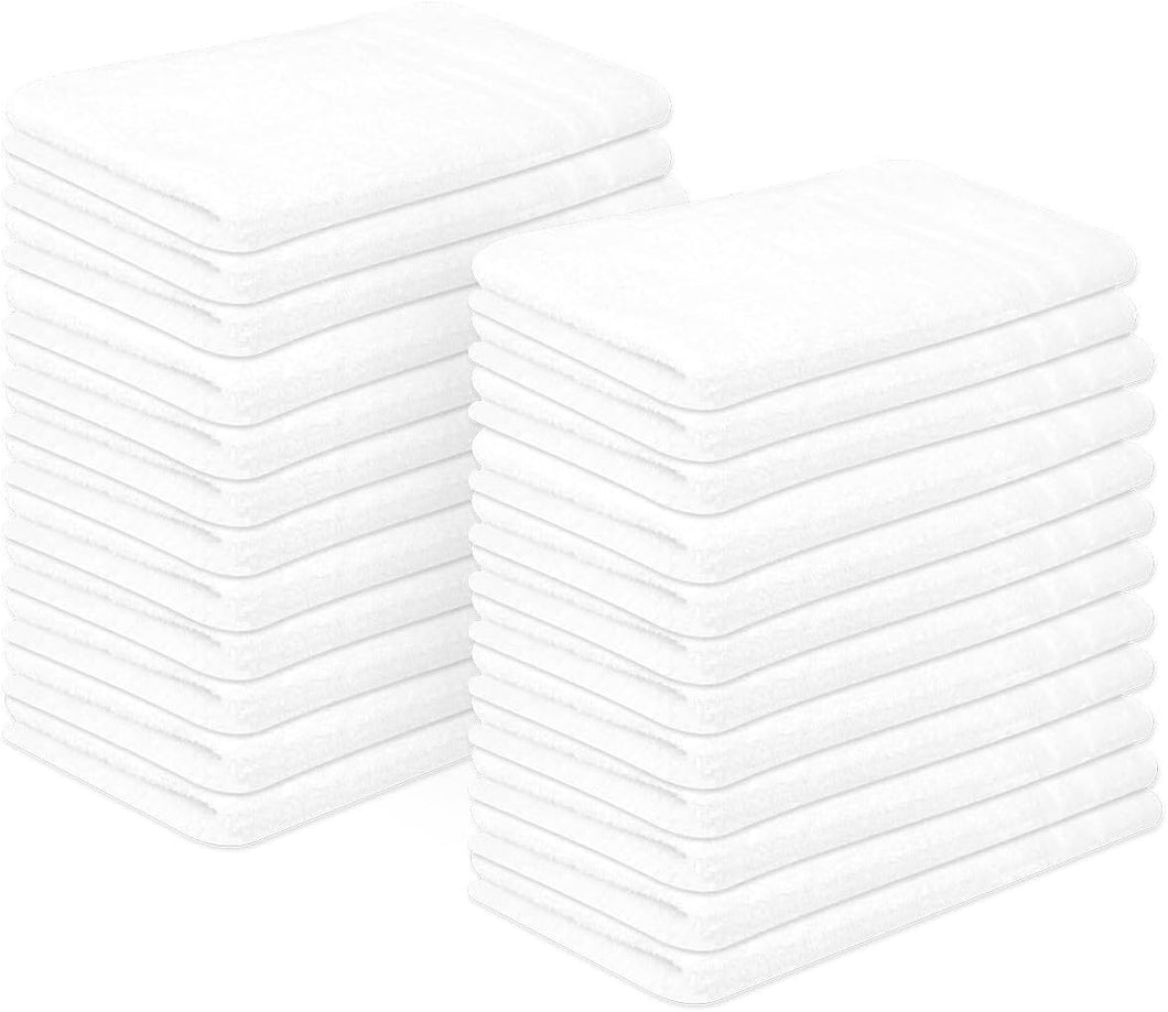 Paquete de 24 toallas blancas para salón