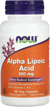 Cargar imagen en el visor de la galería, Ácido alfa lipoico 100 mg 60 cápsulas
