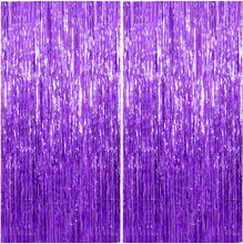 Cargar imagen en el visor de la galería, K.E.J. Paquete de 2 cortinas de tiras metálicas/oropel

