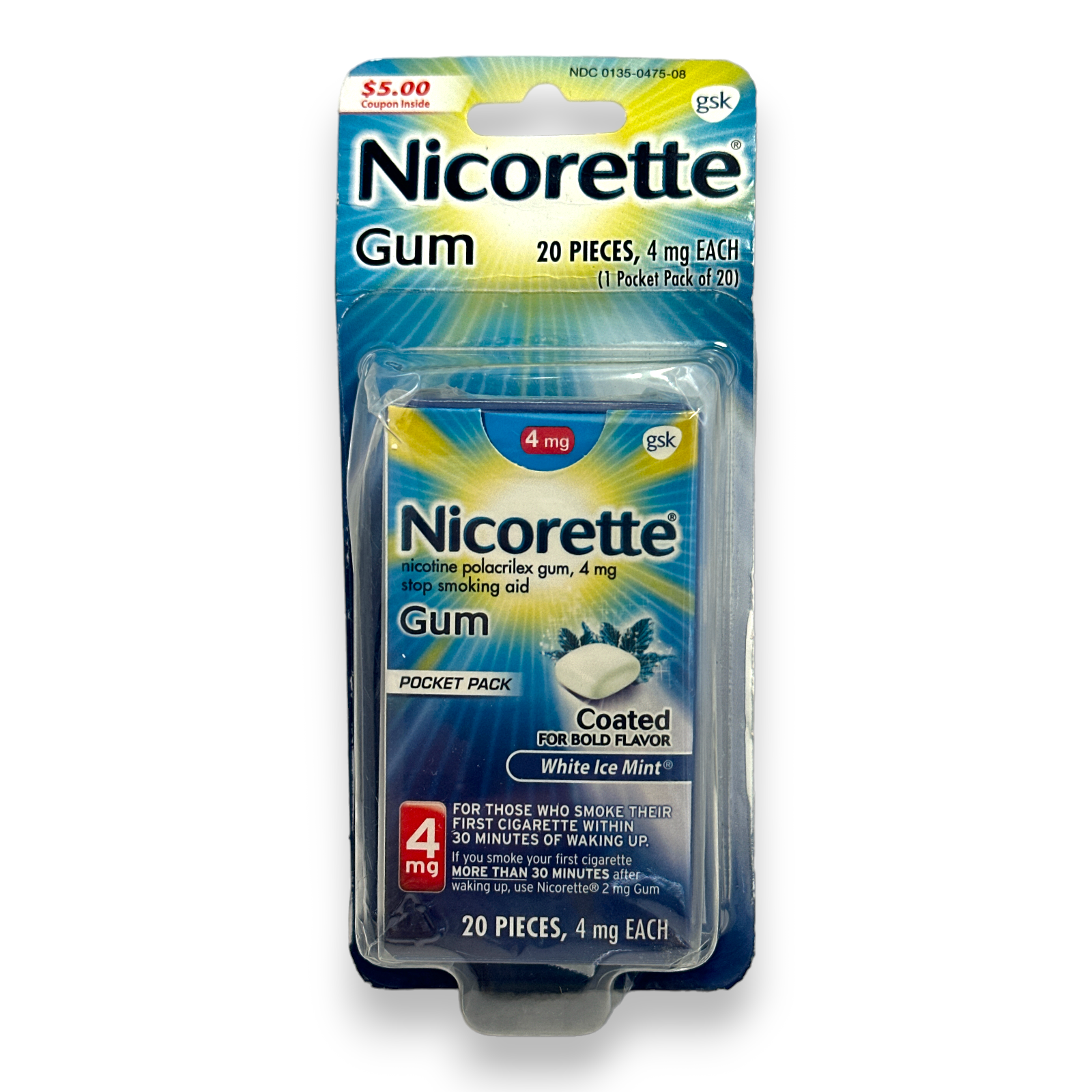  Nicorette Nicotine - Chicle para dejar de fumar, 160 unidades,  SPB1, 4 mg, NA, 1 : Salud y Hogar