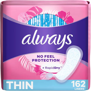 Protectores diarios sin perfume, 162 unidades  a24