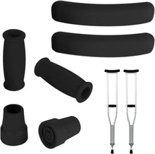 Cargar imagen en el visor de la galería, Juego de piezas de repuesto para muletas, 6 piezas
