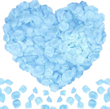 Cargar imagen en el visor de la galería, 2200 piezas pétalos de flores artificiales decoraciones para fiestas de compromiso pétalos de rosa falsos para noche romántica, boda, propuesta aniversario decoraciones de flores (blanco)
