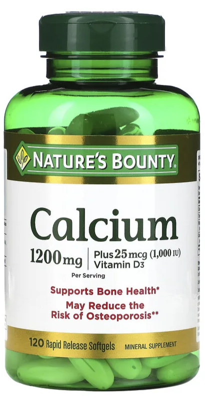 1200 mg de Calcio y 1000 UI de Vitamina D3