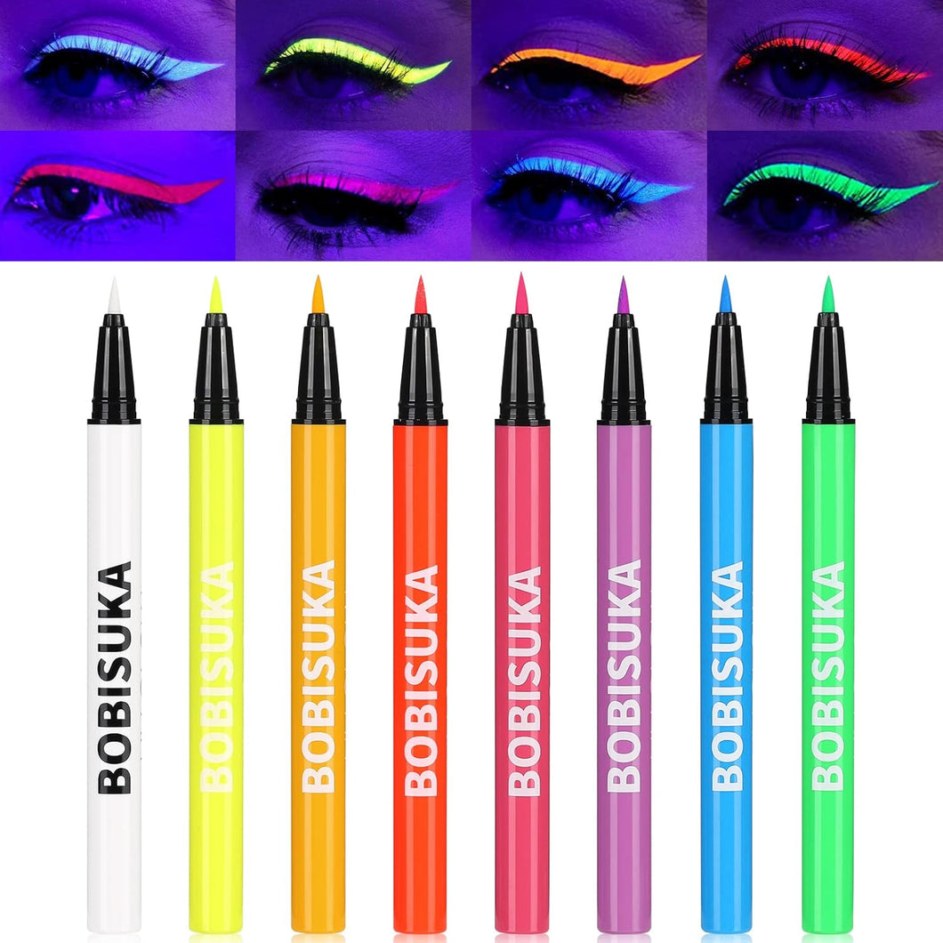 BOBISUKA Juego de delineador líquido UV Shimmer Glow de 7 colores
