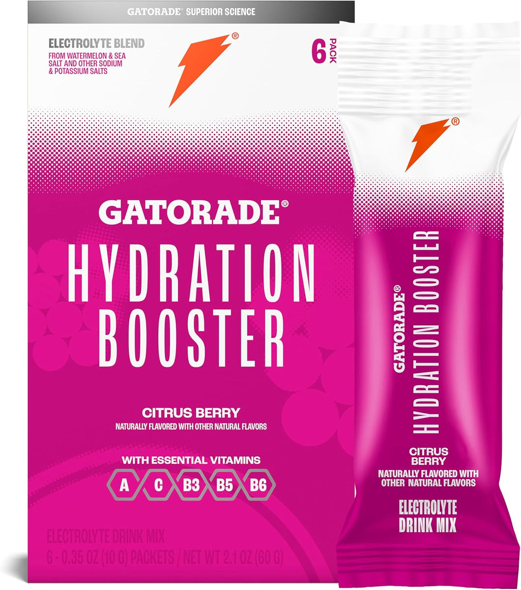 Gatorade Hydration Booster - Sobres de mezcla de bebida con electrolitos