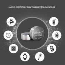 Cargar imagen en el visor de la galería, Batería de litio LR44 1.5v
