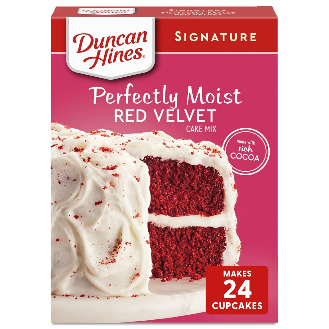 Duncan Hines Signature Cake Mix, terciopelo rojo, 15.25 onzas