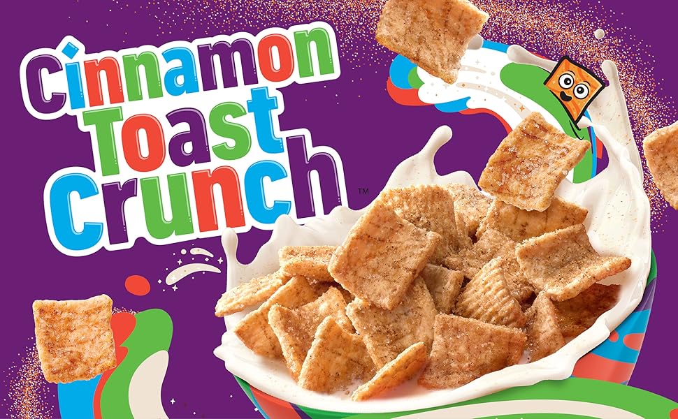 Cinnamon Toast Crunch Cereal de desayuno, cereal crujiente de canela, 12 oz