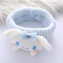 Cargar imagen en el visor de la galería, Diadema de spa Kawaii para lavar la cara, linda diadema azul para maquillaje,
