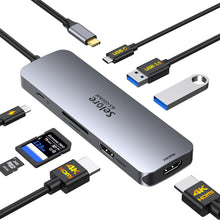 Cargar imagen en el visor de la galería, Estación de acoplamiento USB C Monitor HDMI dual, adaptador USB C A24
