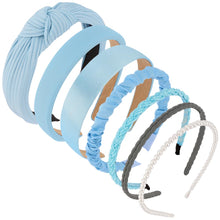 Cargar imagen en el visor de la galería, AHONEY Paquete de 7 diademas marrones para mujeres y hombres
