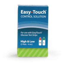 Cargar imagen en el visor de la galería, Easy Touch Control Solution Kit de monitor de glucosa - Hi &amp; Low - 2 viales, 0.1 fl oz cada uno
