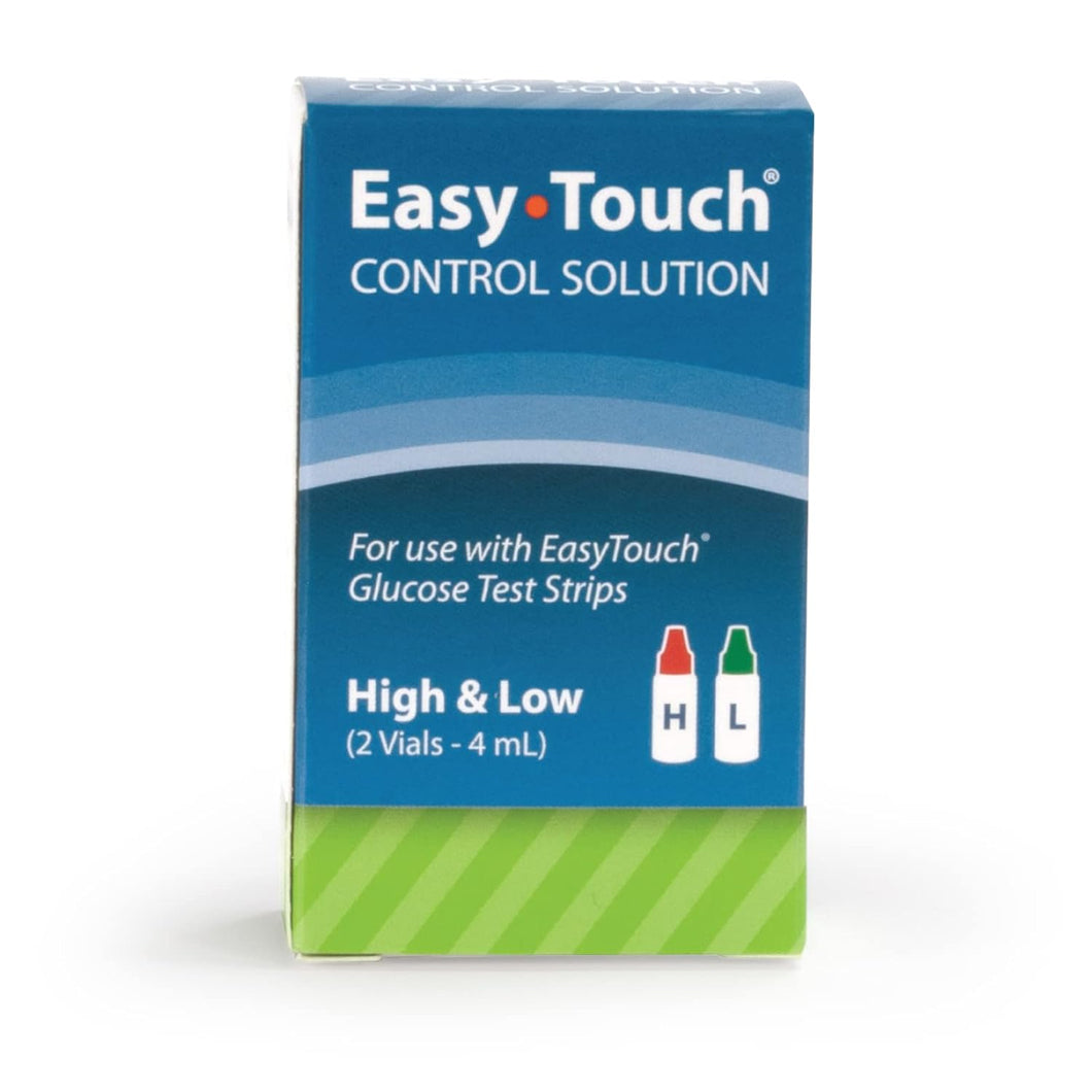 Easy Touch Control Solution Kit de monitor de glucosa - Hi & Low - 2 viales, 0.1 fl oz cada uno