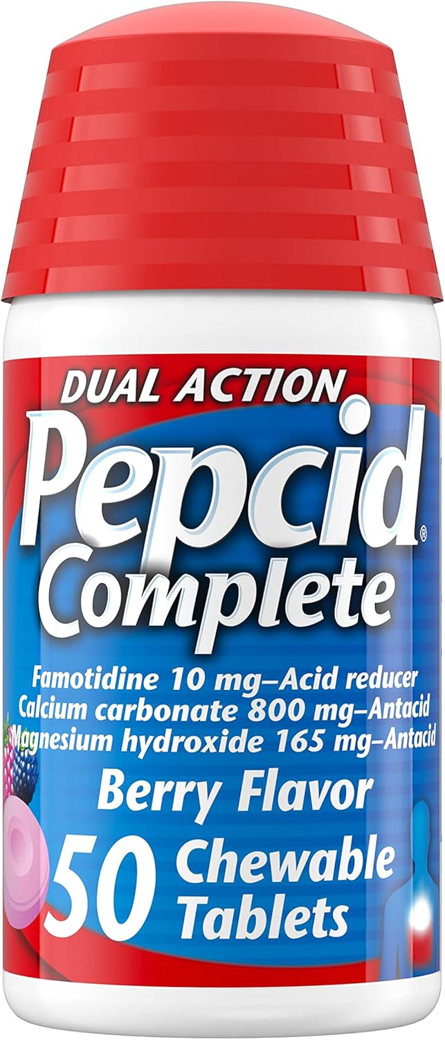 Suplemento Pepcid completo reductor de ácido + anti-ácido a 24