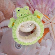 Cargar imagen en el visor de la galería, Diadema de spa Kawaii para lavar la cara, A22 linda diadema de rana verde para maquillaje, lavado, fiesta, A22 diadema suave para mujeres y niñas
