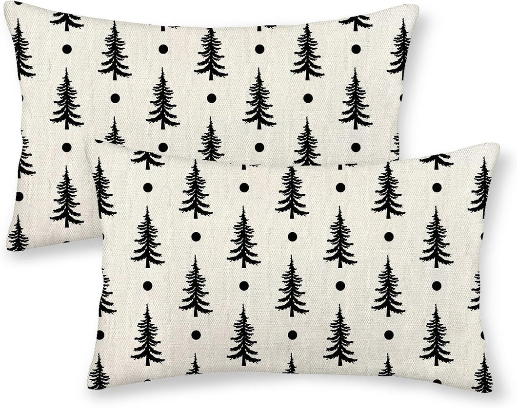 Juego de 2 fundas de almohada de Navidad de 12 x 20 pulgadas,  A19