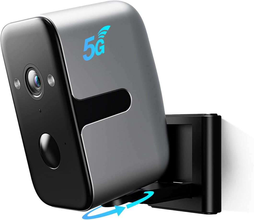 Cámaras de seguridad inalámbricas WiFi 5G, 2K Pan giratorio 180°