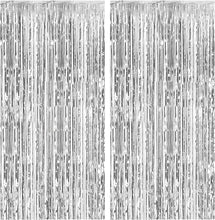 Cargar imagen en el visor de la galería, K.E.J. Paquete de 2 cortinas de tiras metálicas/oropel

