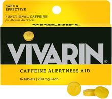 Cargar imagen en el visor de la galería, Vivarin, Pastillas de cafeína, 200 mg
