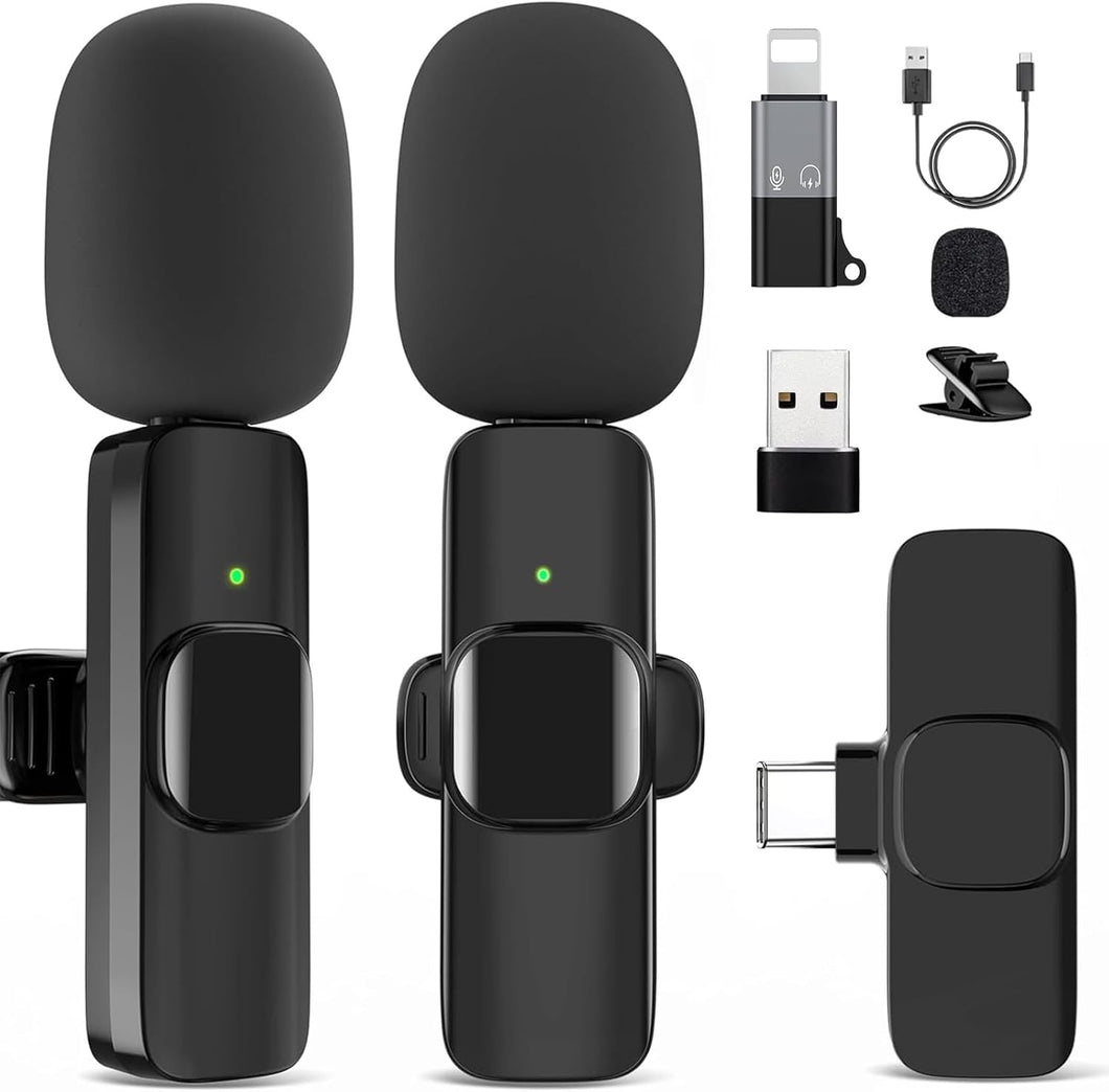Micrófono inalámbrico para iPhone 15 16, iPad, Android