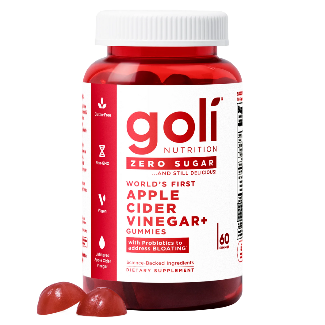 Gomitas de vinagre de sidra de manzana sin azúcar Goli Nutrition, 60 unidades