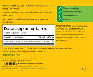 Gluconato de potasio 100 tabletas