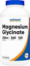 Cargar imagen en el visor de la galería, Nutricost Cápsulas de Glicinato de Magnesio 210 mg
