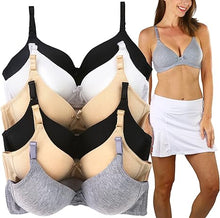 Cargar imagen en el visor de la galería, ToBeInStyle Paquete de 6 brasieres acolchados de apoyo para mujer, tallas de la A a la DDD
