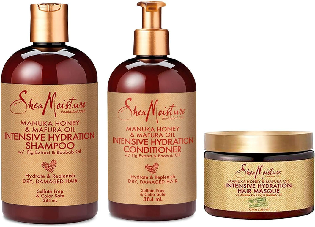 Conjunto de 3 hidratantes intensivos de miel de manuka y aceite de mafura de Shea Moisture