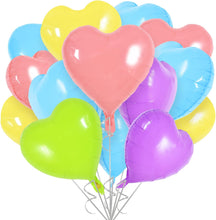 Cargar imagen en el visor de la galería, TONIFUL 30 globos rojos de 18 pulgadas con forma de corazón de San Valentín
