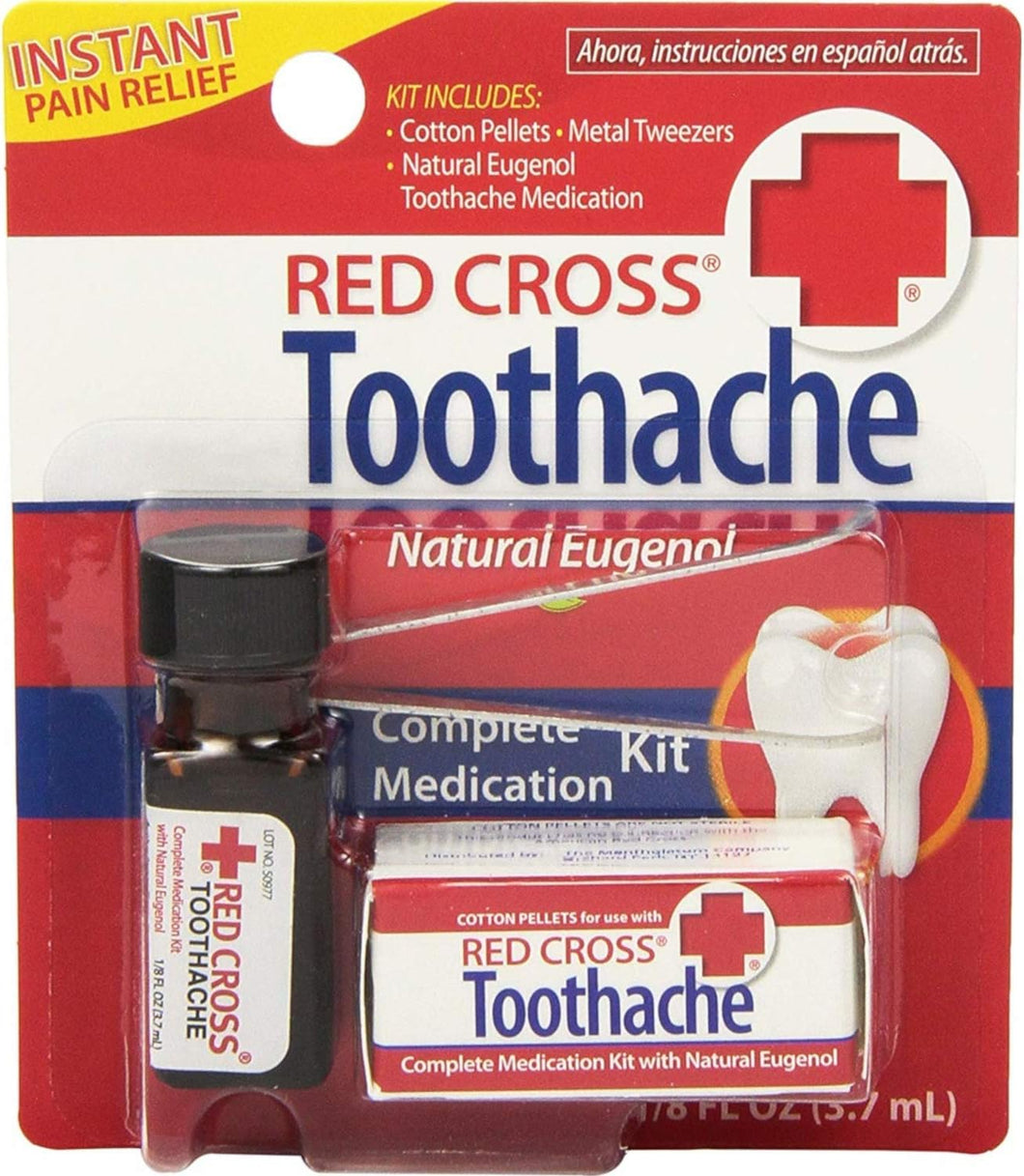 Kit completo de medicamentos de la Cruz Roja para el dolor de dientes, Q1