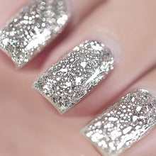 Cargar imagen en el visor de la galería, Vishine Esmalte de uñas de gel de 0.5 onzas líquidas, color plateado brillante con purpurina, para remojar los rayos UV LED de larga duración,  a22arte de uñas para el hogar, bricolaje, manicura,
