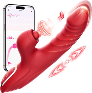 Consolador de empuje vibrador para mujer a24