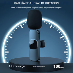 Micrófono inalámbrico para iPhone 15 16, iPad, Android