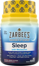 Cargar imagen en el visor de la galería, Zarbee&#39;s Gomitas de melatonina suplemento para dormir de 3 mg para promover un sueño tranquilo A24
