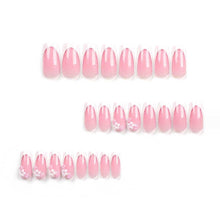 Cargar imagen en el visor de la galería, Foccna Uñas postizas largas con diamantes de imitación, color rosa, uñas negras, cuadradas, brillantes, 3D, con flores, uñas postizas, uñas artificiales a22 , manicura para mujeres y niñas, 24 unidades
