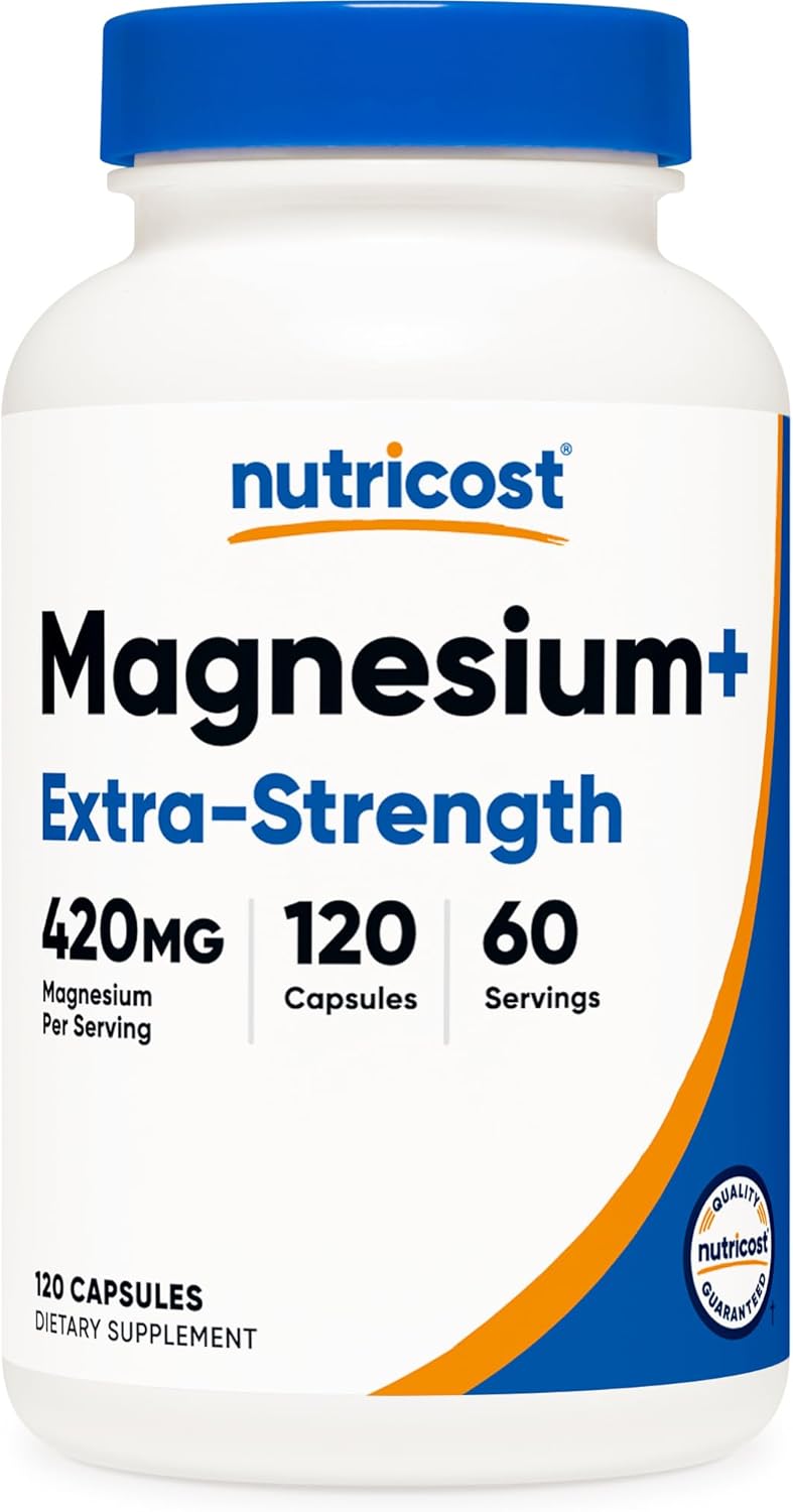 Nutricost Glicinato de magnesio 420 mg, 120 cápsulas a24