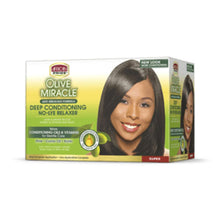 Cargar imagen en el visor de la galería, African Pride Olive Miracle - Kit relajante sin lejía, acondicionador profundo, 1 unidad
