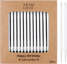 Cargar imagen en el visor de la galería, BEAN LIEVE 30 velas de cumpleaños metálicas largas
