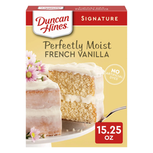 Cargar imagen en el visor de la galería, Mezcla para pastel Duncan Hines Signature Perfectly Moist sabor Vainilla Francesa, 15,25 oz.
