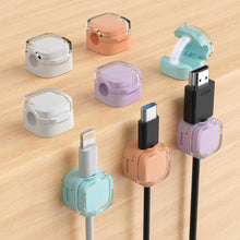 Cargar imagen en el visor de la galería, Paquete de 8 clips magnéticos para cables, soporte de cable ajustable para gestión de cables debajo del escritorio a22
