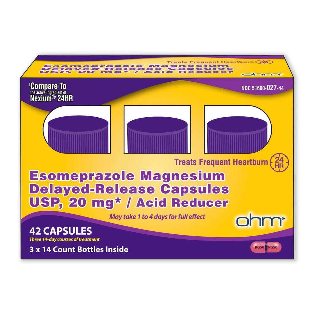 Cápsulas de liberación retardada de esomeprazol magnésico USP 20 mg 42 tabletas